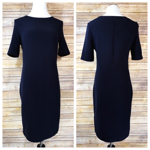 Mario Serrani Dresses & Skirts - Mario Serrani Navy Blue Knit Short Sleeve Dress